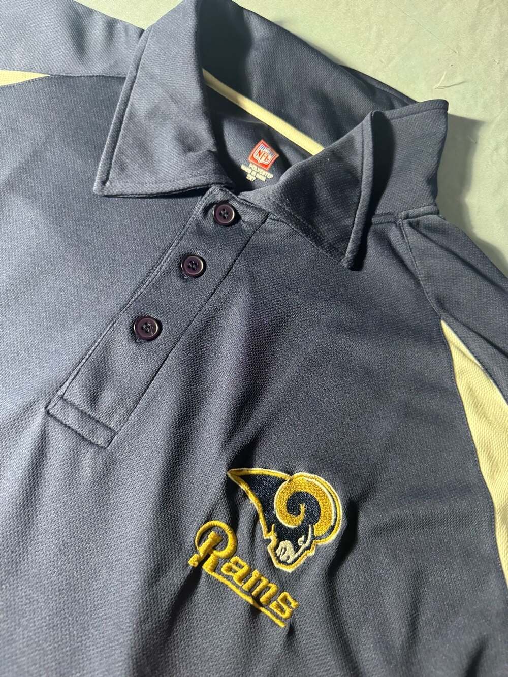 NFL Los Angeles Rams Polo Size 2XT Blue Polyester